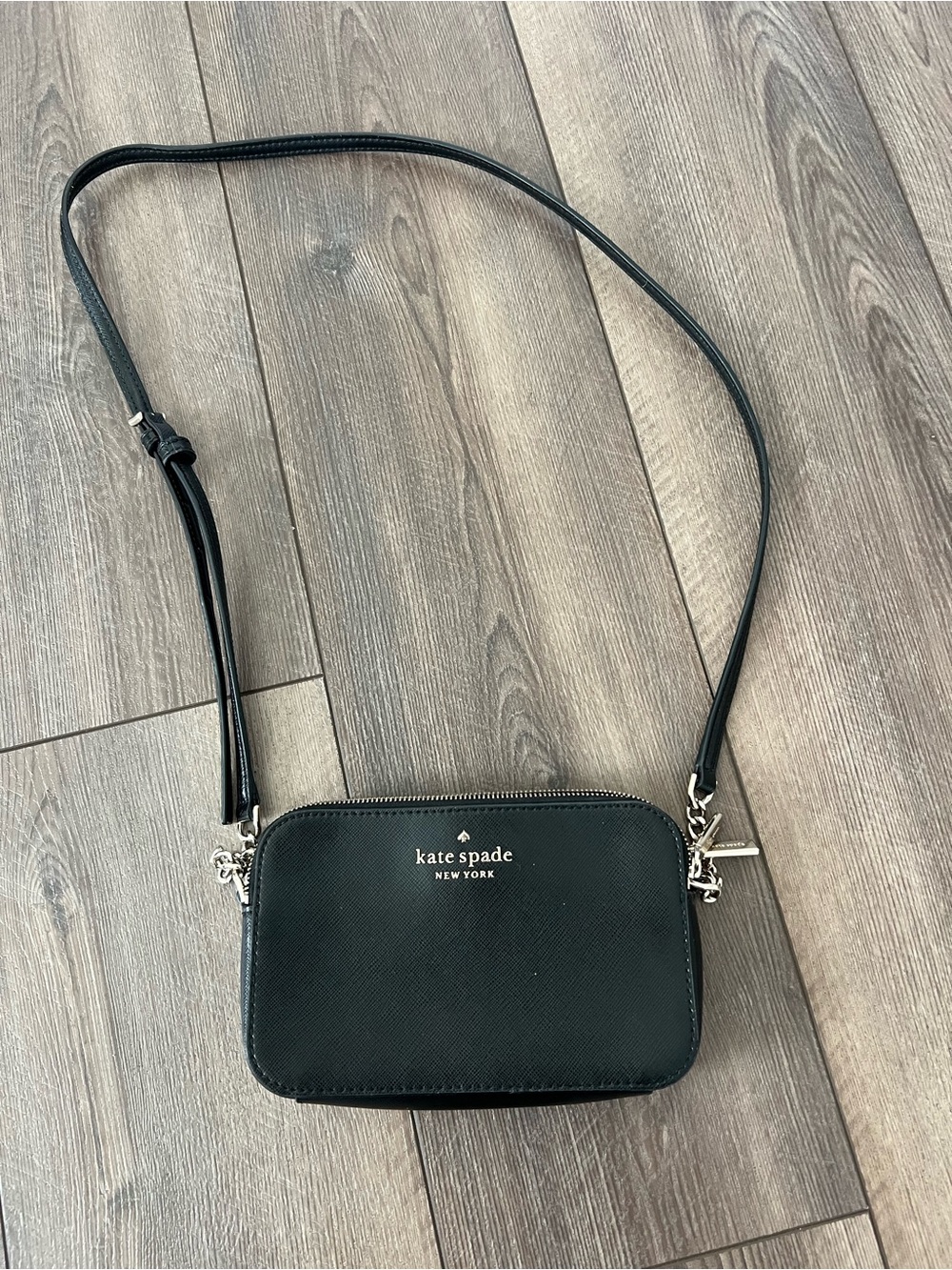 Kate Spade Black Double Zip Crossbody Bag